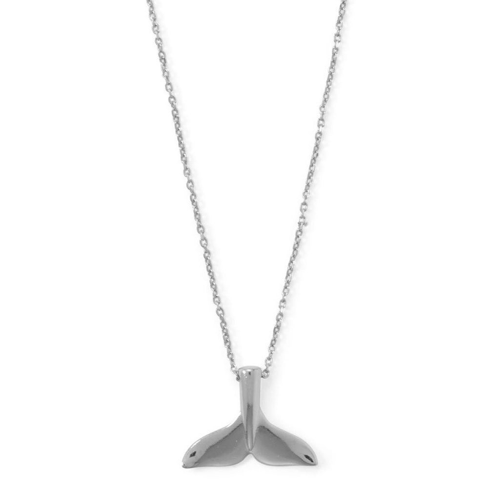 🐋 Whale Tail Necklace in Sterling Silver